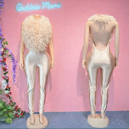 🤍 Divine Pearl (Ivory) Pre-Order The Goddess Aura Jumpsuit